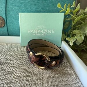 Park Lane Leopard Print Bracelet with Gold Accents